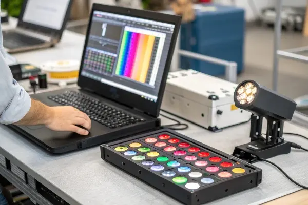 Spectrophotometer in use